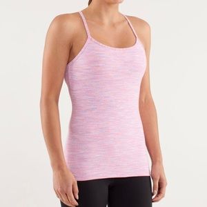 Lululemon Athletica Heathered Pink Power Y Tank Size 4